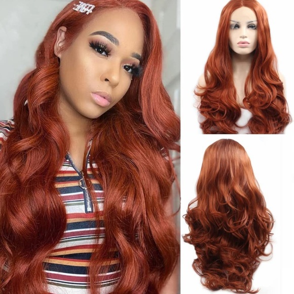 LEVIN 22” COPPER RED BODY WAVY lace front wig *NEW*